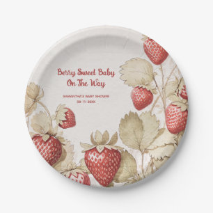 Berry Sweet Strawberry Baby Dusche Pappteller