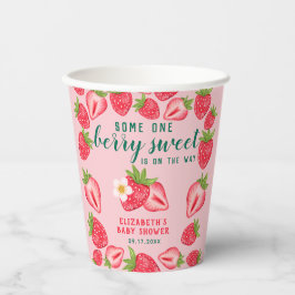Berry Sweet Strawberry Baby Dusche Personalisiert Pappbecher