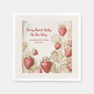 Berry Sweet Strawberry Baby Dusche Serviette