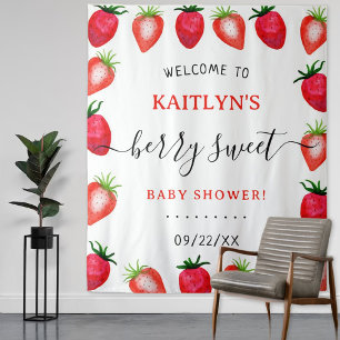 Berry Sweet Strawberry Baby Dusche Willkommen Wandteppich