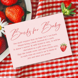 Berry Sweet Strawberry Baby Showbucher Begleitkarte