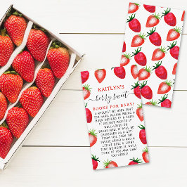 Berry Sweet Strawberry Baby Showbucher Begleitkarte