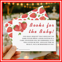 Berry Sweet Strawberry Baby Shower Bücher für Baby