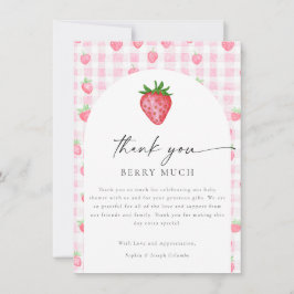 Berry Sweet Strawberry Baby Shower Danke Karte