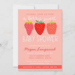 Berry Sweet Strawberry Baby Shower Einladung