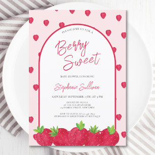 Berry Sweet Strawberry Baby Shower Einladung