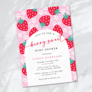 Berry Sweet Strawberry Baby Shower Einladung
