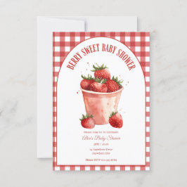 Berry Sweet Strawberry Baby Shower Einladung