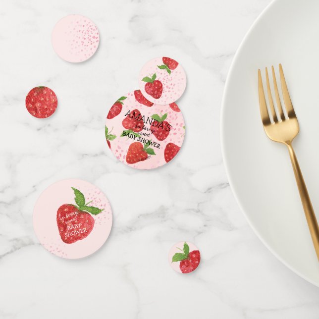 Berry Sweet Strawberry Baby Shower Konfetti (Gruppe)