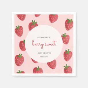 Berry Sweet Strawberry Baby Shower Serviette