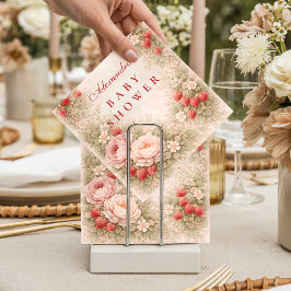 Berry Sweet Strawberry Baby Shower Serviette