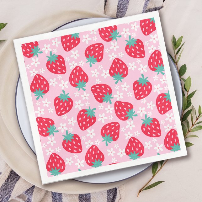 Berry Sweet Strawberry Baby Shower Serviette (Von Creator hochgeladen)