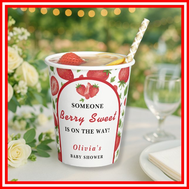 Berry Sweet Strawberry Baby Showpaper Cups Pappbecher (Von Creator hochgeladen)