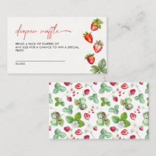 Berry Sweet Strawberry Babydusche Windelwindeln Begleitkarte