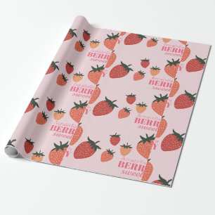 Berry Sweet Strawberry Benutzername Pink Geschenkpapier
