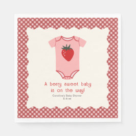 Berry Sweet Strawberry Bodysuit Babydusche Serviette