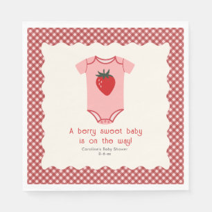Berry Sweet Strawberry Bodysuit Babydusche Serviette