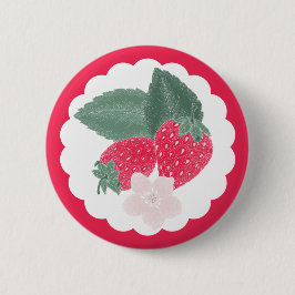 Berry Sweet Strawberry Button - Red Fruit Theme