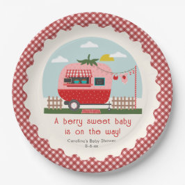 Berry Sweet Strawberry Camper Babydusche Pappteller