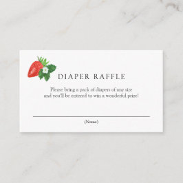 Berry Sweet Strawberry Diaper Raffle Begleitkarte