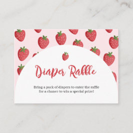 Berry Sweet Strawberry Diaper Raffle Card Begleitkarte
