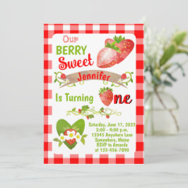 Berry Sweet Strawberry Einladung zum Geburtstag