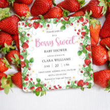Berry Sweet Strawberry Frame Baby Dusche