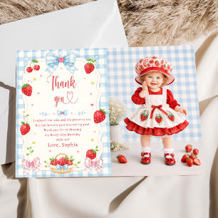 Berry Sweet Strawberry Geburtstag Dankeskarte