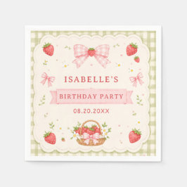 Berry Sweet Strawberry Geburtstag Serviette