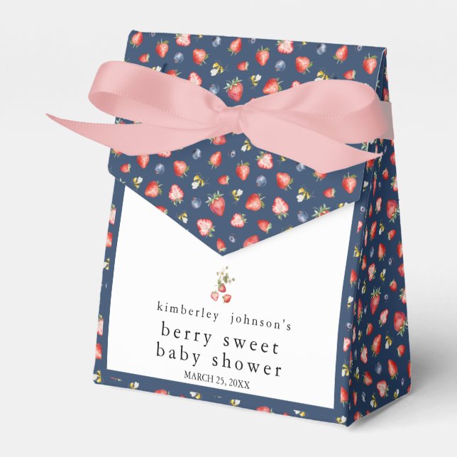 Berry Sweet Strawberry Girl Baby Showbox Geschenkschachtel (Vorderseite)