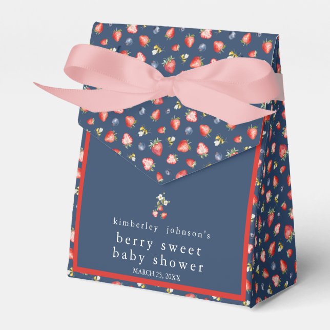 Berry Sweet Strawberry Girl Baby Showbox Geschenkschachtel (Vorderseite)