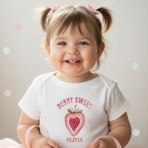 Berry Sweet Strawberry Girls Geburtstag Baby T-shirt