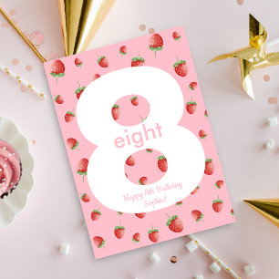 Berry Sweet Strawberry Happy Birthday Card Karte