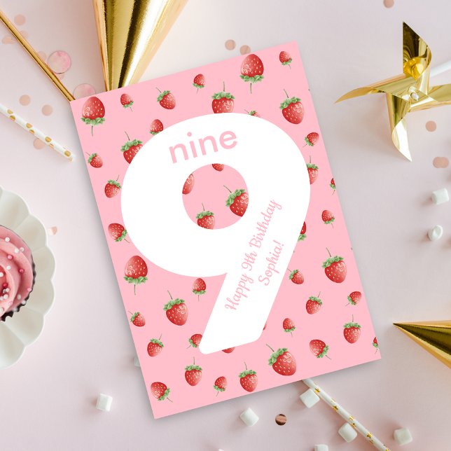 Berry Sweet Strawberry Happy Birthday Card Karte (Von Creator hochgeladen)