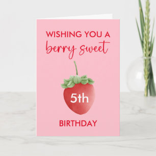 Berry Sweet Strawberry Happy Birthday Card Karte