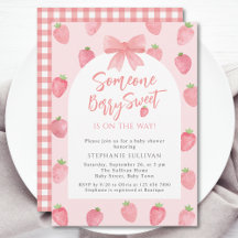 Berry Sweet Strawberry Mädchen Baby Shower