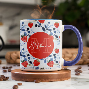 Berry Sweet Strawberry Pattern Tasse
