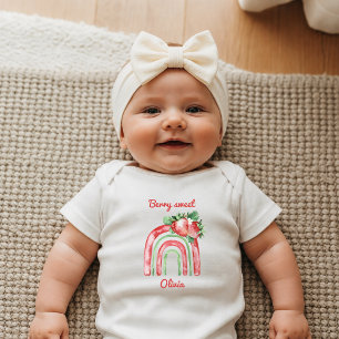Berry Sweet Strawberry Rainbow Neugeborenes Baby Strampler