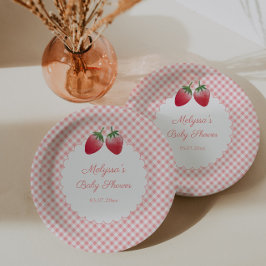 Berry Sweet Strawberry Themed Baby Dusche Party Pappteller