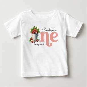 Berry Sweet Strawbery Baby Girl 1. Geburtstag Part Baby T-shirt
