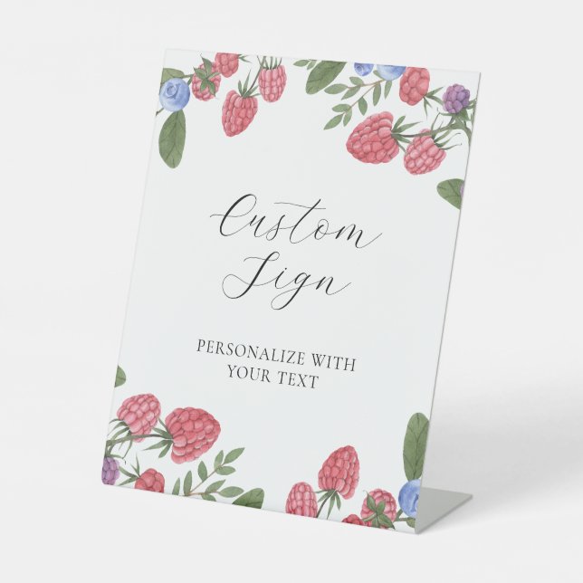 Berry Sweet Summer Berries Benutzerdefiniertes Tex Sockelschild (Vorderseite)