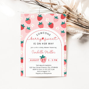 Berry Sweet Summer Mädchen Baby Shower Einladung