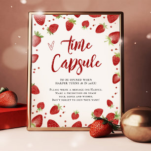 Berry Sweet Time Kapseltisch Babydusche Poster