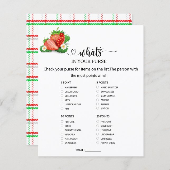 Berry Sweet Was ist in Ihrer Handtasche? (Vorne/Hinten)