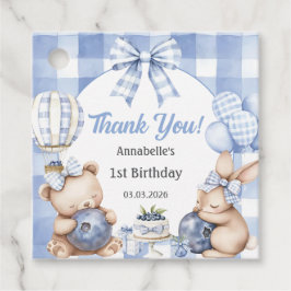 Berry Sweet Watercolor Blueberry Birthday Party Geschenkanhänger