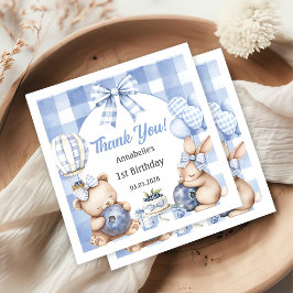 Berry Sweet Watercolor Blueberry Birthday Party Serviette