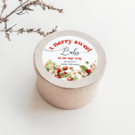Berry Swery Strawberry Baby Dusche Runder Aufkleber