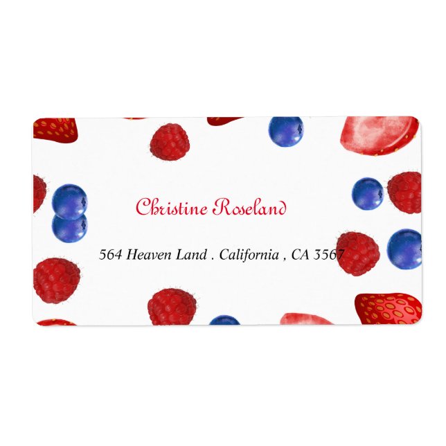 Berry Themes Babys Geburtstagsrückgabeadresse (Vorne)