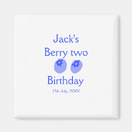 Berry two birthday blue berry add name date kids r magnet