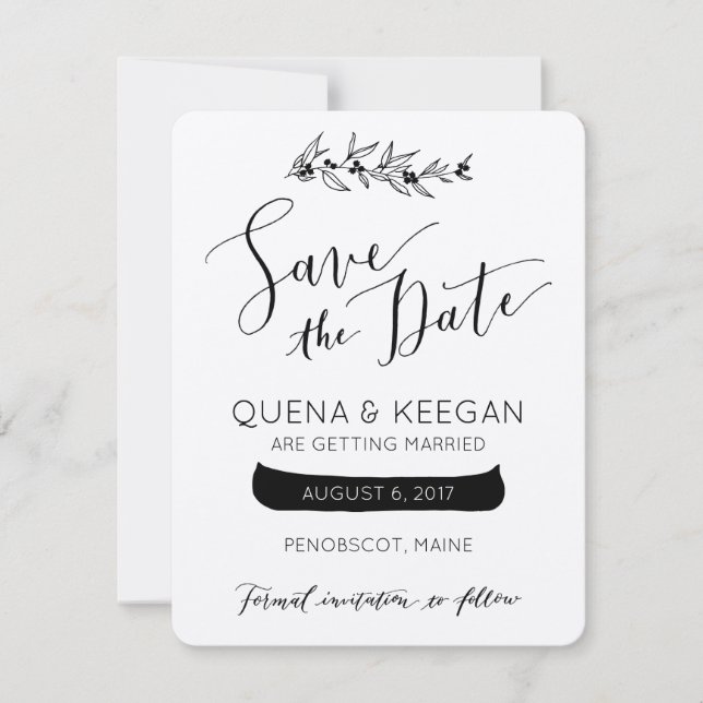 Berry und Canoe Save the Date (Vorderseite)